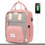 LOVEVOOK new waterproof 14 15.6 17 Vintage Bags with USB pink Cute College Backpack Waterproof Laptop Bookbags school backpacks