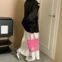 HR340 New Fashion Dinner Water Diamond One Shoulder Handbag Retro Canvas Tote Crossbody Bag Popular Diamond Inlaid Women's Bag