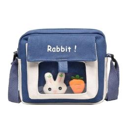 2021 Stylish PVC Clear Window Ita Bag Small Shoulder Bag Canvas Ita Bag