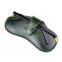 Custom 2024 Oiled Waxed Genuine Leather Glasses Bags Fashion Handbag Sun Glass Pouch