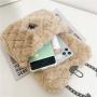 Autumn Lingge rabbit fur bag women's 2022 Plush winter Korean chain shoulder messenger bags for ladies