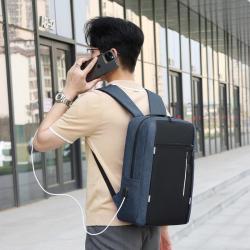 GW055 Print Logo Wholesale Men Casual Computer Waterproof School Rucksack Bag Polyester Laptop Backpack