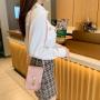 Mobile phone bag wholesale 2024 female ladies pearl mini shoulder bag diamond lattice small crossbody bag