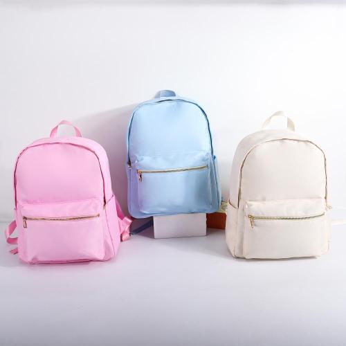 Custom Travel Large Capacity Nylon Student School Bag Boys Girls Backpack Waterproof Cute School Pack Everyday Pink Backpack
