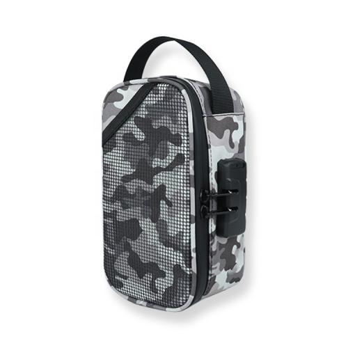 Camouflage Stash bag with Carbon Fiber Odor Proof Container Lock Smell Proof Case