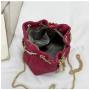 HR341 Small Style Crossbody Bag Versatile Diamond Chain Drawstring Carrying Bucket Bag Dinner Retro Luxury Women's Clutch Bag