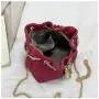 HR341 Small Style Crossbody Bag Versatile Diamond Chain Drawstring Carrying Bucket Bag Dinner Retro Luxury Women's Clutch Bag