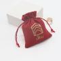 Custom Gold Logo Jewelry Suede Bag Mini Suede Gift Cosmetic Drawstring Pouch For Packaging