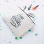 Gelory Wholesale Custom Travel Makeup Bag Golden Zipper Canvas Pouch Bag Reusable Plain Cotton Toiletry Bag