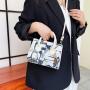 Latest Popular Fashion Graffiti Portable Bags Korean Street New Style Single Shoulder Square Bag Ins Texture customs handbag