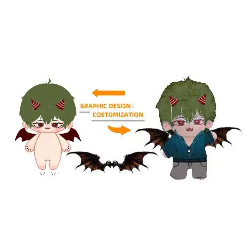 Design Your Own Doll 3D Face Plush Doll China Custom Plush Doll Stuffed Toys 20cm Plush kwaii carton Doll Plush Toy