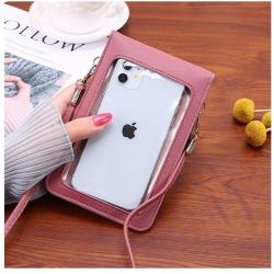 Bag for women 2024 Korean PU ladies shoulder bag fashion solid color collision vertical cell phone bag female crossbody purse