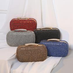 2024 New Diamond Evening Bag Celebrity Fashion Luxury Handmade Diamond Handbag Sparkling Clutch Bag