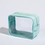 New Fancy High Quality Transparent Zipper Toiletry Bag Custom Travel Pouch Waterproof Nylon &PVC Washing Bag or Cosmetic Pouches