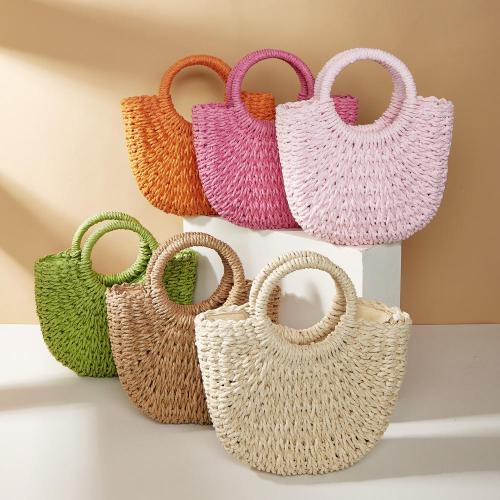New straw woven bag diagonal beach bag shoulder bag