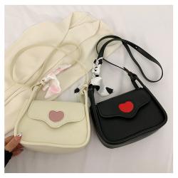 2023 New Ins Versatile One Shoulder Underarm Bag Fashionable Cross Body Small Square Bag Love Magnetic Button Small Square Bag
