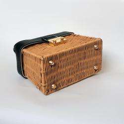 CCF660 Summer Small Square Rattan Hand Bags For Women Holiday Shopping Straw Basket Bag Single-Shoulder Handmade Bag