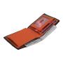 Designer front pocket coin wallet rfid blocking minimalist black carbon leather wallet for men