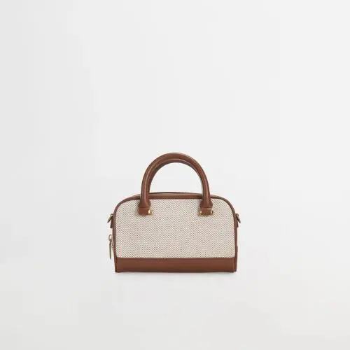 High Quality Pu Leather Women Handbags Custom Logo  Cotton and Linen  Casual  Fashion Shoulder Messenger Bags For Ladies