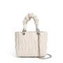 Gentle Niche Design Women'S Bag Fashion Pleated Commuting Solid Color Handbag With Chain Texture Single Shoulder Crossbody Bag