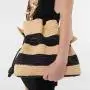 Fashion large capacity paper straw bags ladies shoulder bags handbags summer stripe straw beach bag for women