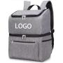 Wholesale Custom Lightweight Double Deck Lunch Backpack Outdoor Picnic Beach Wine Bottles Soft Reauable Cooler Tote Bag