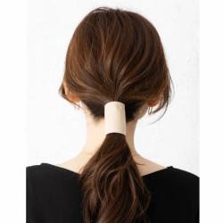 Korean Style 2021 Colors Hair Rope Ties Custom Logo Genuine Leather Hair Scrunchies For Girls Hair Accessories
