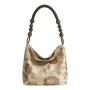 Women's New Brown Retro Jacquard Fabric Underarm Bag carteras para mujer 	 sac a main