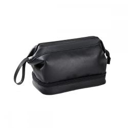 ZX095 PU Double-layer Cosmetic Bags Travel Cosmetic Bag Organizer Zipper Pouch Cosmetic Makeup Travel Makeup Bag Organizer