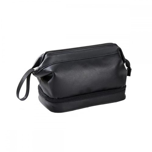 ZX095 PU Double-layer Cosmetic Bags Travel Cosmetic Bag Organizer Zipper Pouch Cosmetic Makeup Travel Makeup Bag Organizer
