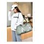 customized logo large capacity pink duffle bags gym women waterproof sports travel bag
