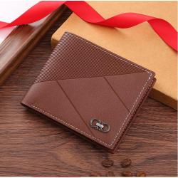 New Men's Short Thin Multi-Card Wallet Casual Fashionable Embossed Youth Card Bag Waterproof Cross-Border Foreign Trade Bag