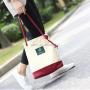 New Fashion Handled Canvas Tote Bucket Drawstring Handbag Messenger Shoulder Sling Bag Women