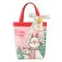 ZR648 Christmas Decorations Linen Cartoon Lovely Santa Claus Elk Tote Bags Small Gifts Children Present Handbag Bag Candy Gifts