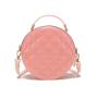 2024 Custom Logo Diamond PVC Jelly Bag For Fashion Women Ladies Round Handbag