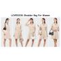 LOVEVOOK Small Purses Croc Pattern Clutch Purse, cute Vegan Leather shoulder bags Little bag women Mini Handbag and purses