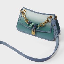 2022 High Quality Female Hand Bags Gradient Color Vegan Custom Brand Crossbody Bags Unique Designer PU Leather Ladies Handbag