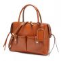 Retro oil wax soft PU leather high-capacity crossbody bags women's tote bag handbags