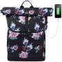 LOVEVOOK 2022 waterproof rolltop backpack 17.3  rose laptop compartment large university students travel women laptop backpacks