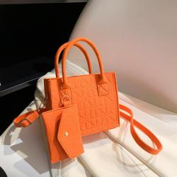 Bags for women fashion felt lightweight women's handbags 2024 new single shoulder crossbody bags two sets ladies hand bags