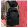 ZF162 Solid Color Nylon Shoulder Bag Female High School Backpack Male College Students Schoolbag Waterproof Wear-resistant