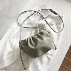 2024 Fashion Small Cloud Bag Female PU Leather Single Shoulder Messenger Bag Women