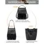LOVEVOOK 2pcs/set Fashion Designer Vegan PU Leather Backpack Satchel Bags Convertible Tote Bag Work handbags for women luxury