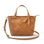 2024 Custom Top Grain Leather Luxury Handbag For Ladies Women Weave Tote Bag