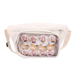 Wholesale Fashion Sherpa Ita Fanny Pack Custom Design Sherpa Ita Fanny Bag With Clear Window