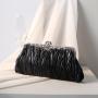 Manufacturer's direct sales wrinkle satin clutch bag ladies handbag wedding party evening bags women's clutch bag