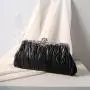 Manufacturer's direct sales wrinkle satin clutch bag ladies handbag wedding party evening bags women's clutch bag