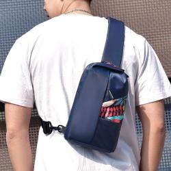 HR194 New Men's Business Chest Bag Durable Fabric Outdoor Hiking Casual Travel Shoulder Bag Fashion Printing Shoulder Waist Bag