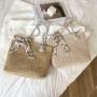 Customized Logo Sacs De Plage Straw Bags Summer Beach Bags Rattan Handbag For Women