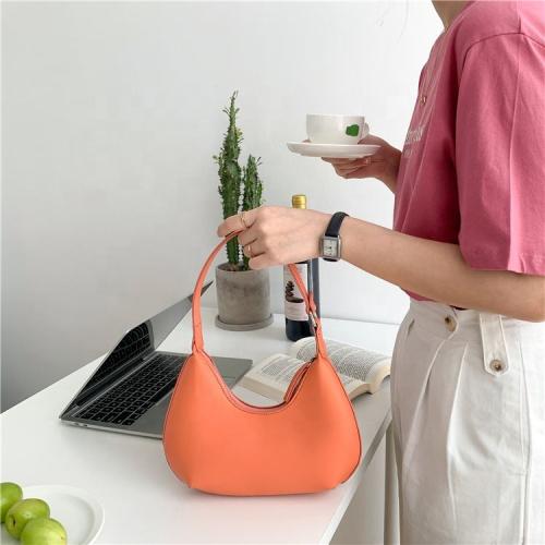 Wholesale Candy color pu leather handbag women luxury shoulder bag women's bags fashion ladies hand bags